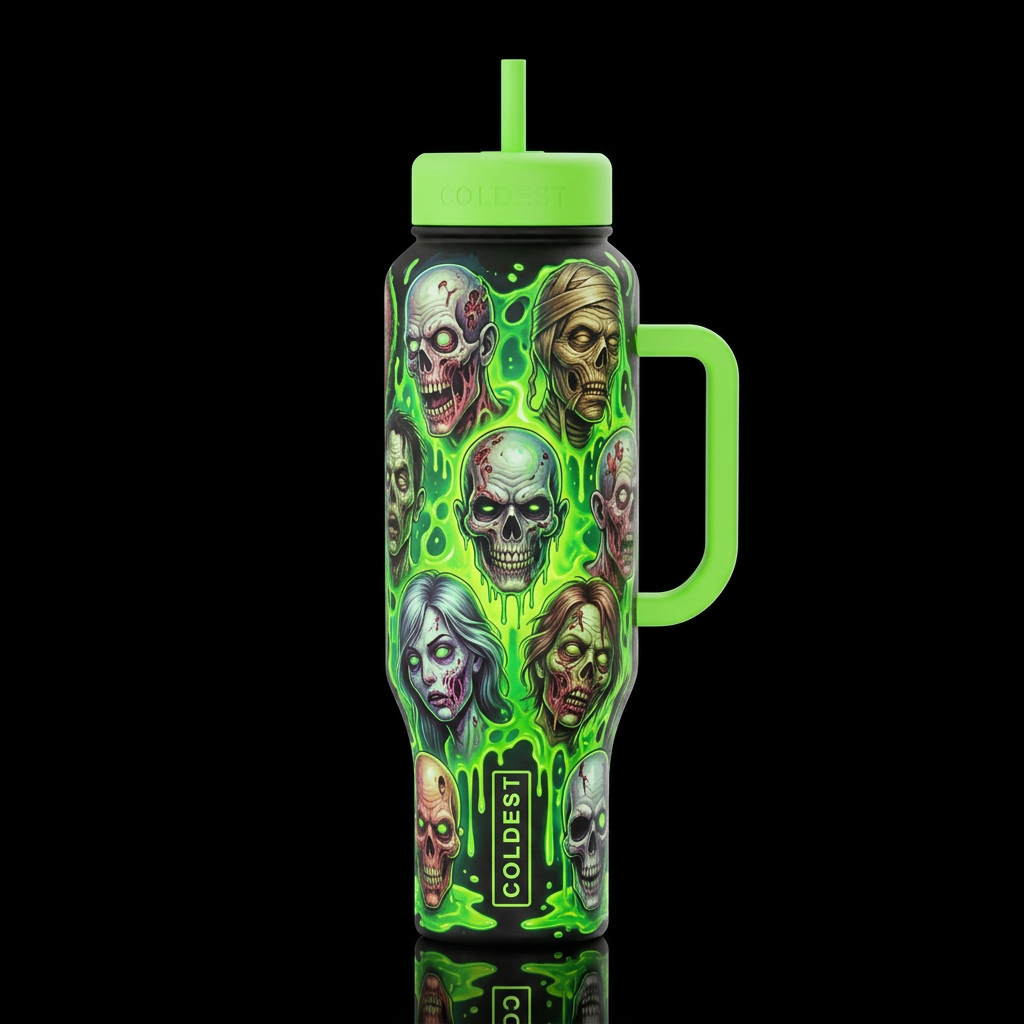 Toxic Zombies water bottle design