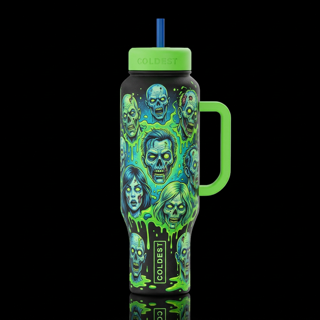 Toxic Zombies water bottle design