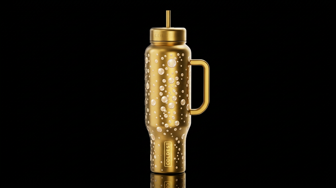 Champagne water bottle design