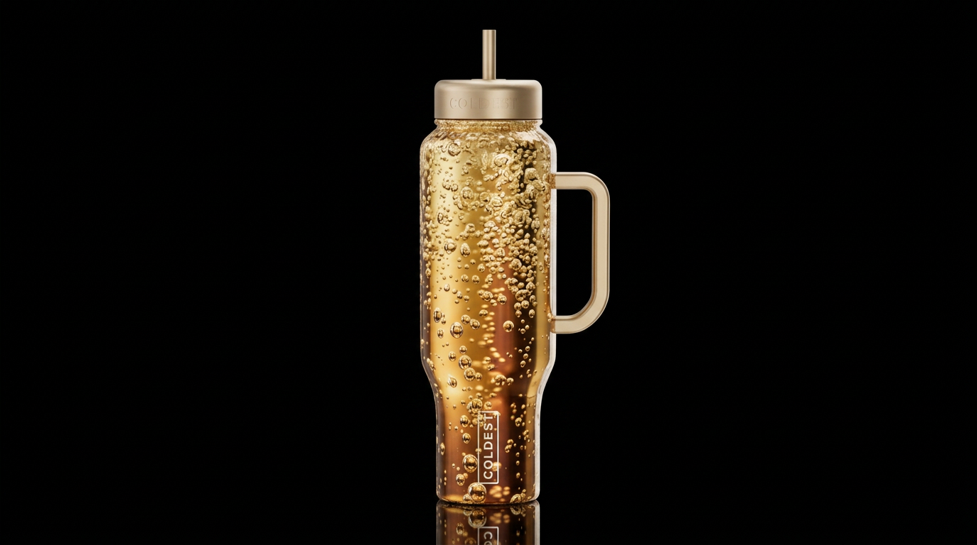 Champagne water bottle design