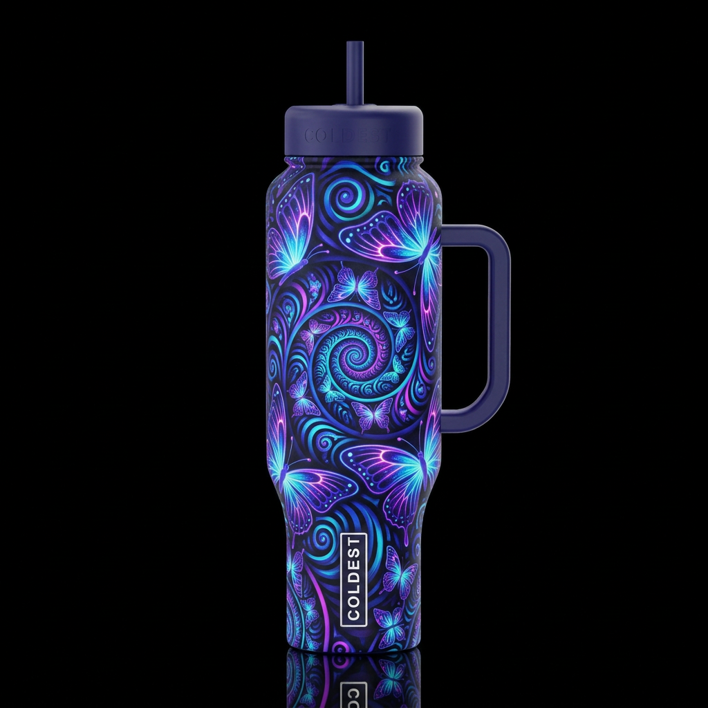 Butterfly Dreaming water bottle design