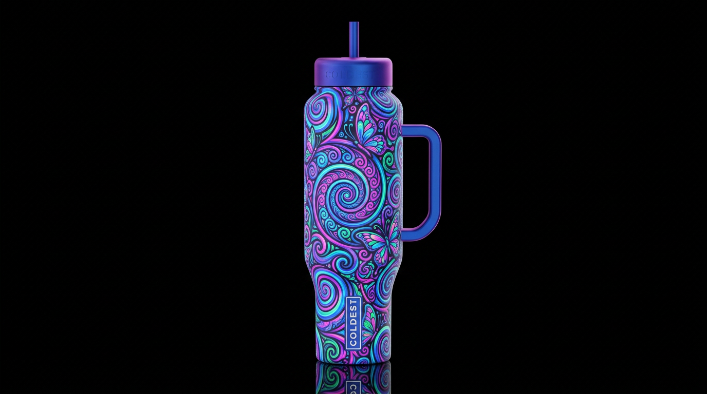 Butterfly Dreaming water bottle design