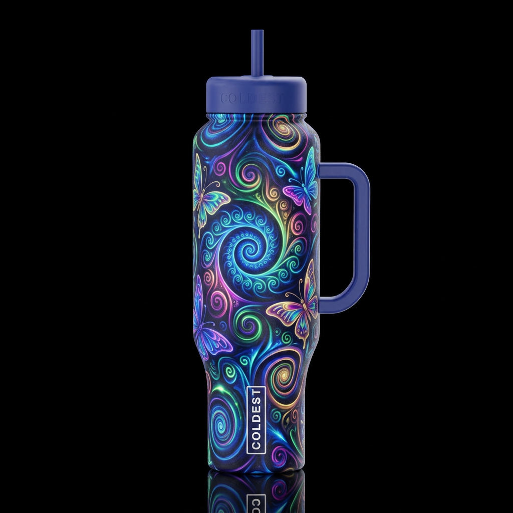 Butterfly Dreaming water bottle design