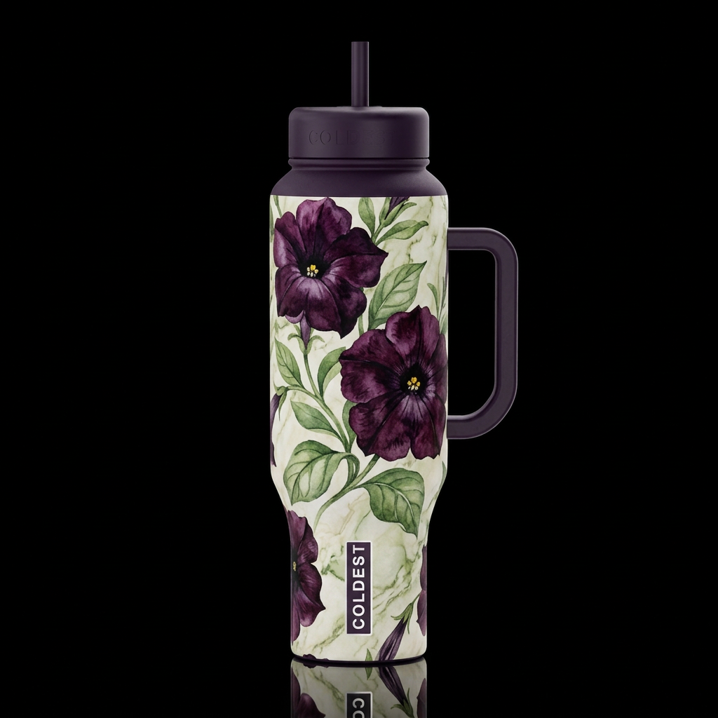 Petunia water bottle design