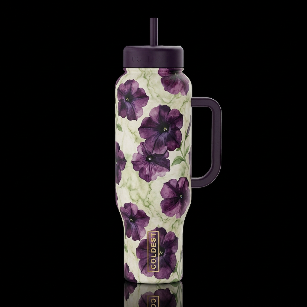 Petunia water bottle design