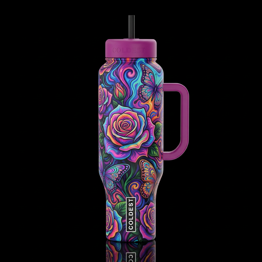 A Happy Place water bottle design
