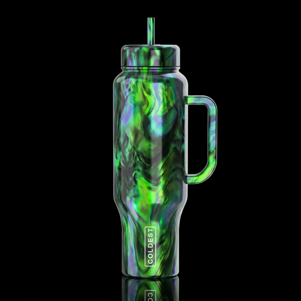 Green Fire water bottle design