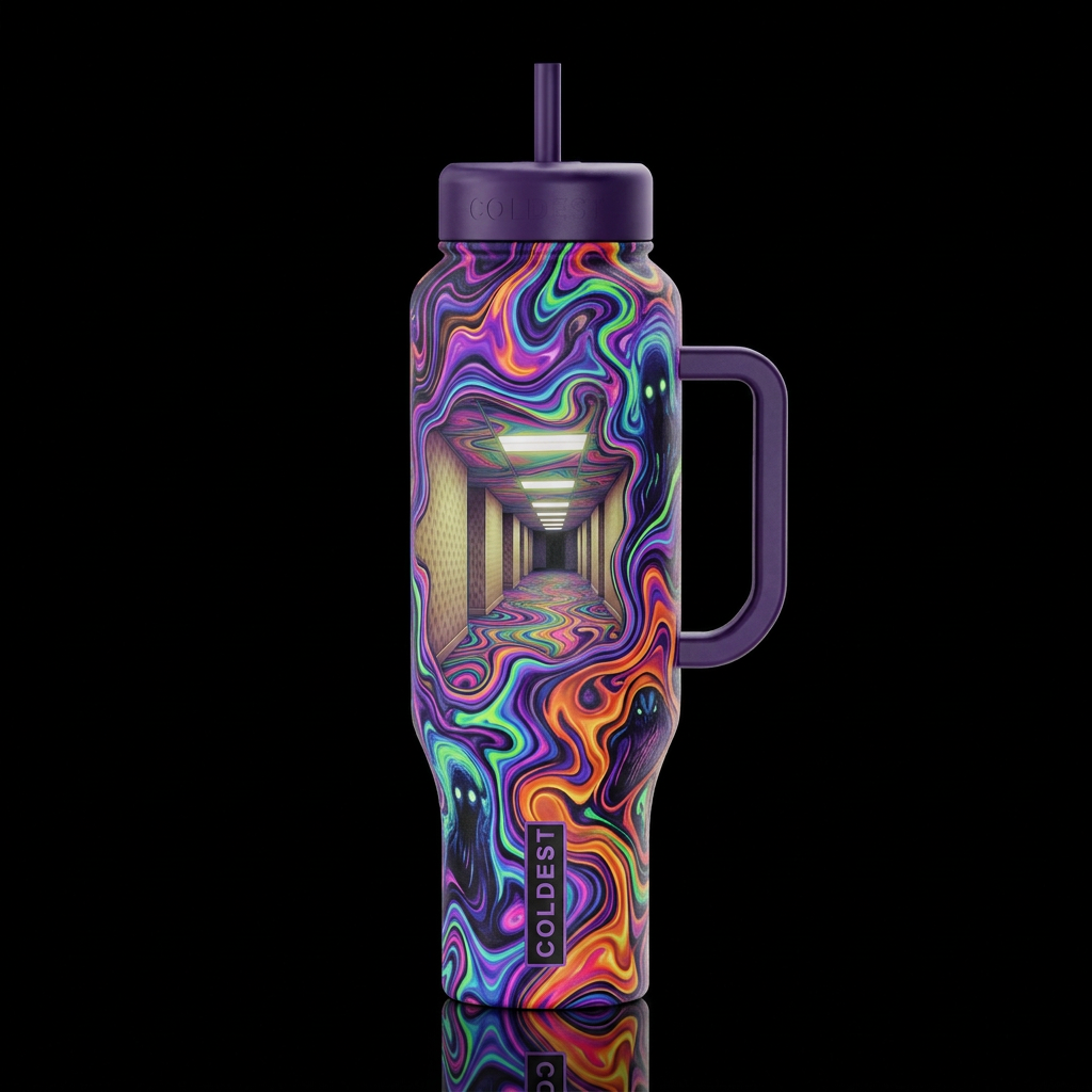 Backrooms water bottle design