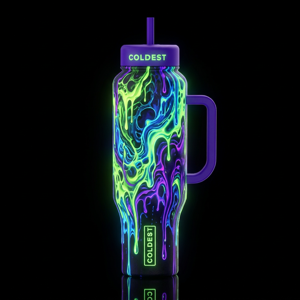 Radioactive Slime water bottle design