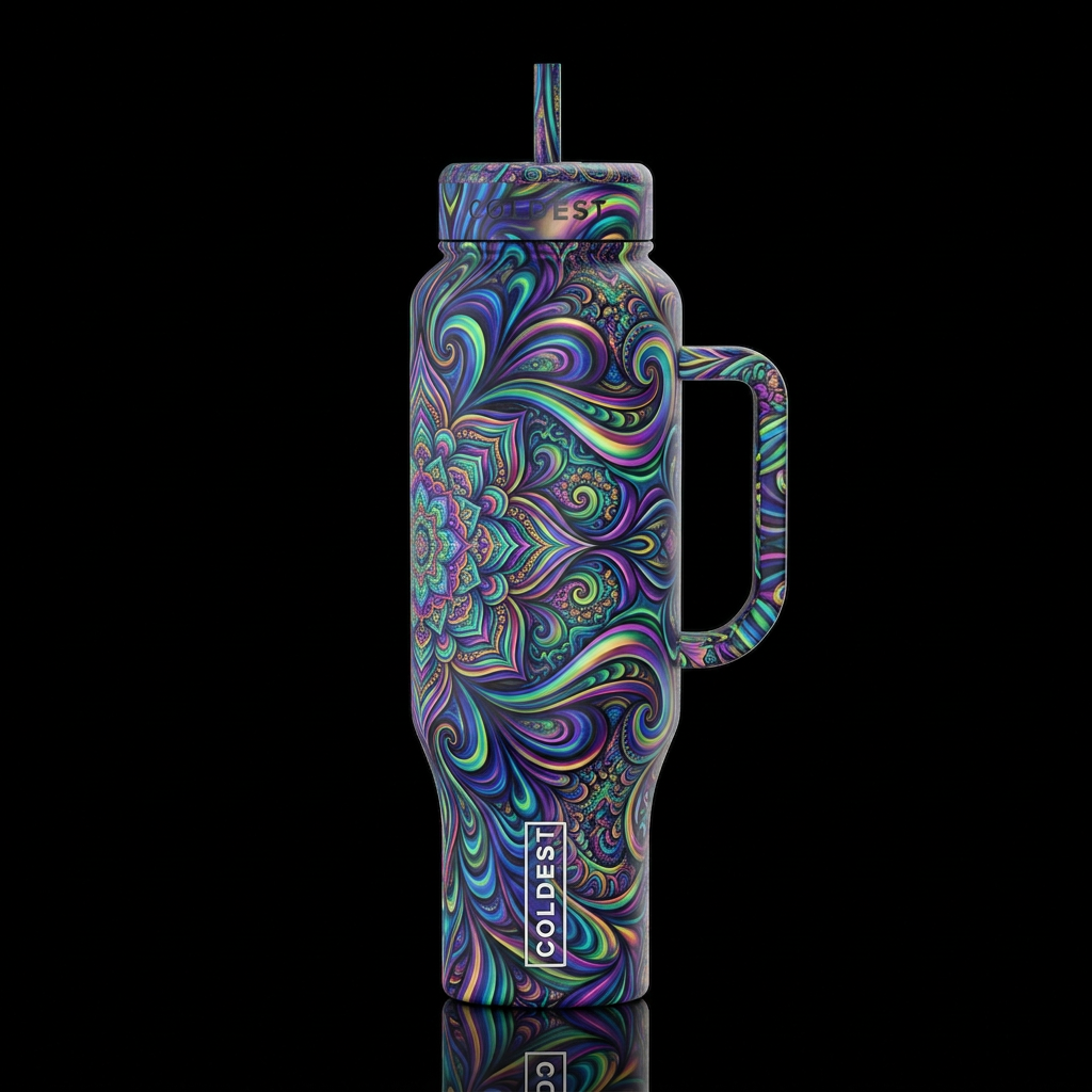 Meditative water bottle design