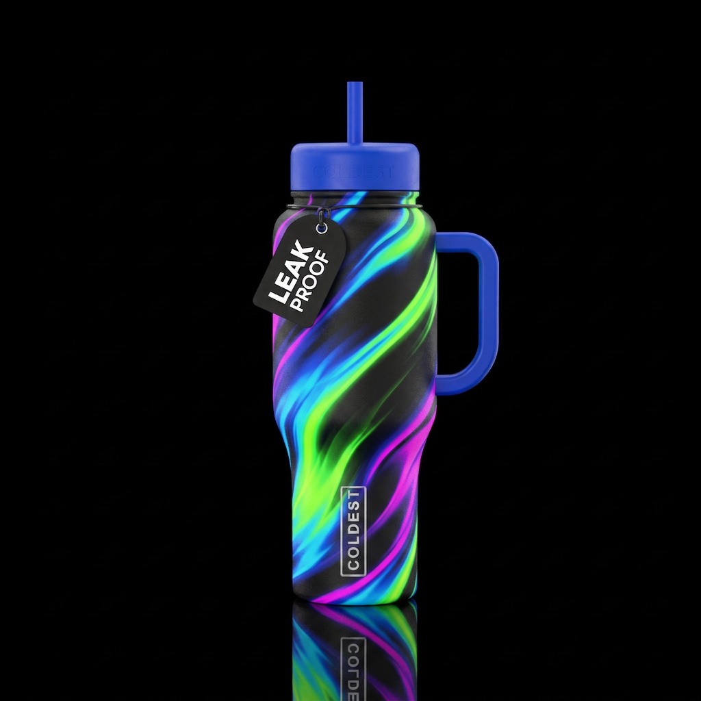 Energetic water bottle design
