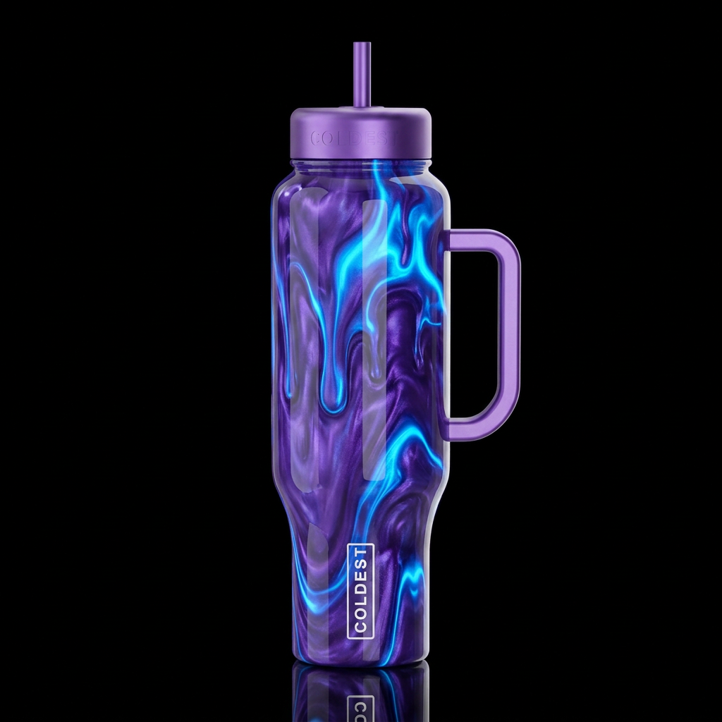 Serenity Flows water bottle design