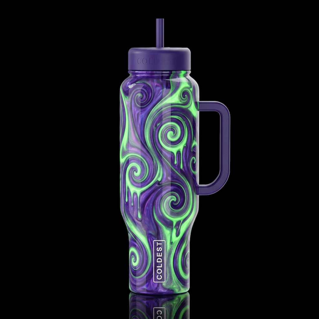 Spiral Ooze water bottle design