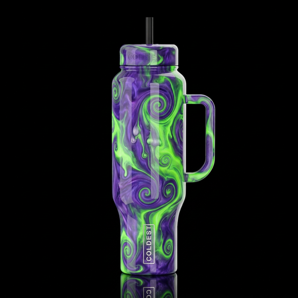 Spiral Ooze water bottle design