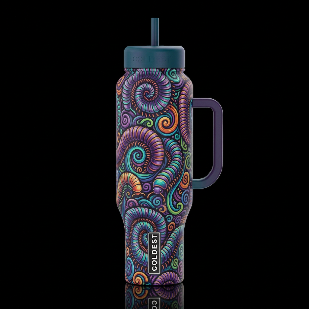 Millipedes water bottle design