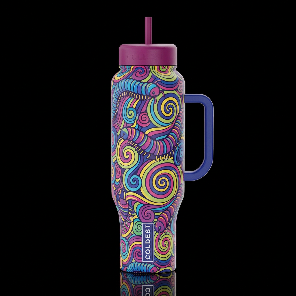 Millipedes water bottle design