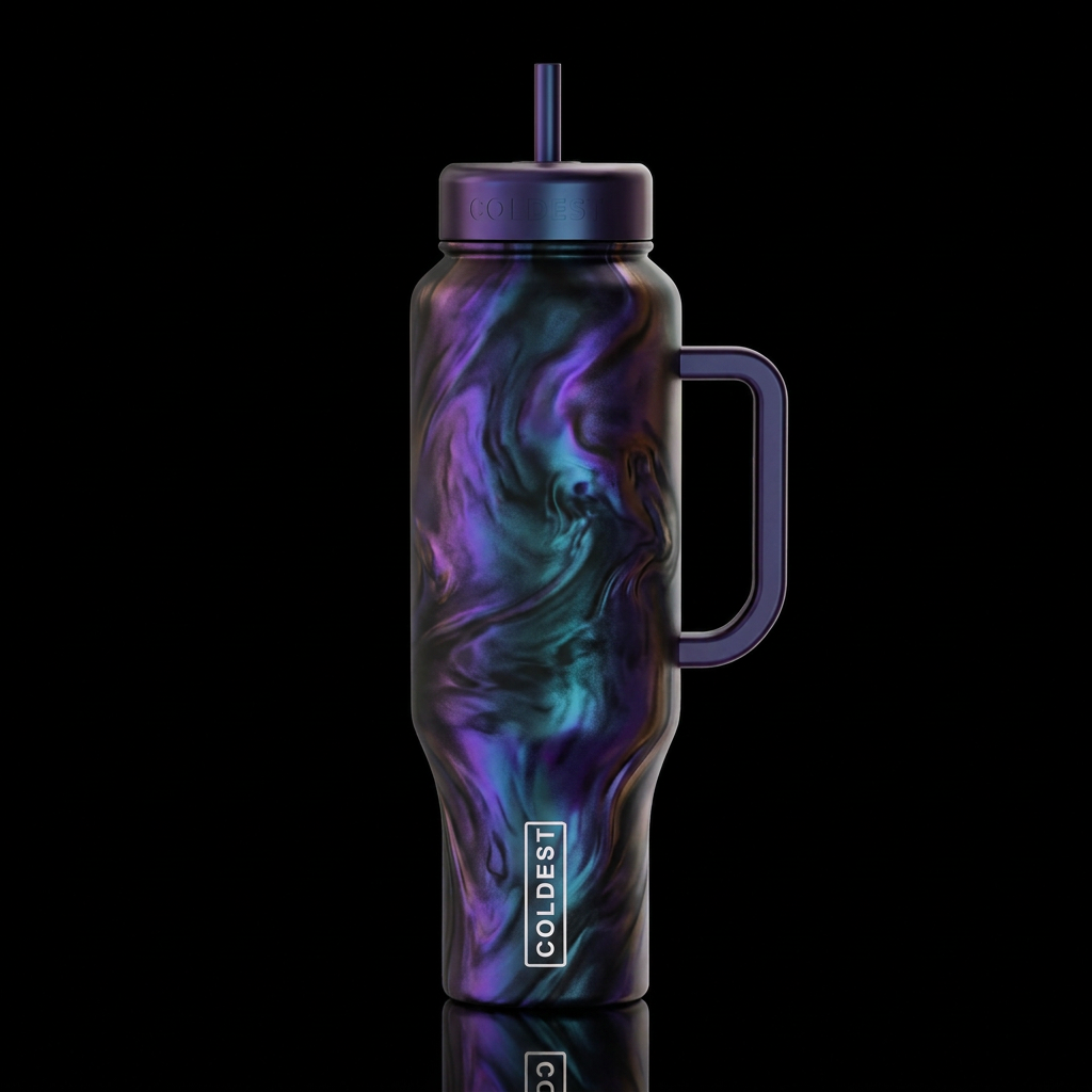 Moody water bottle design