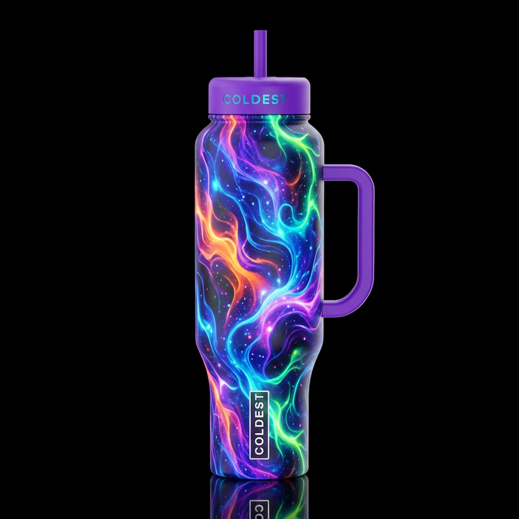 Flowing water bottle design