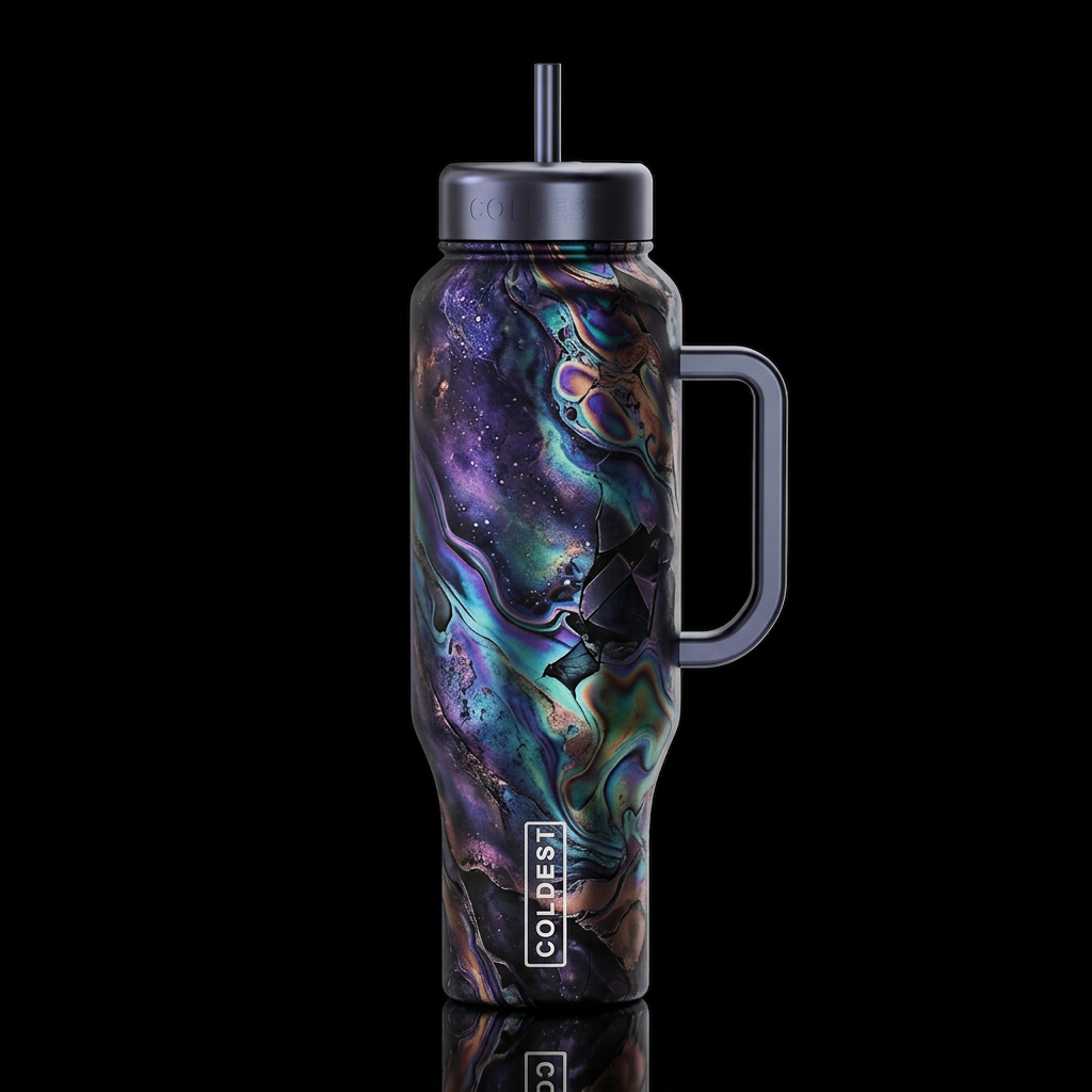 Darkness water bottle design