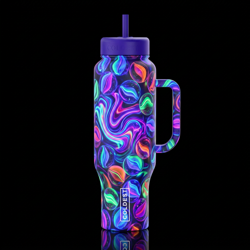 Lost My Marbles water bottle design