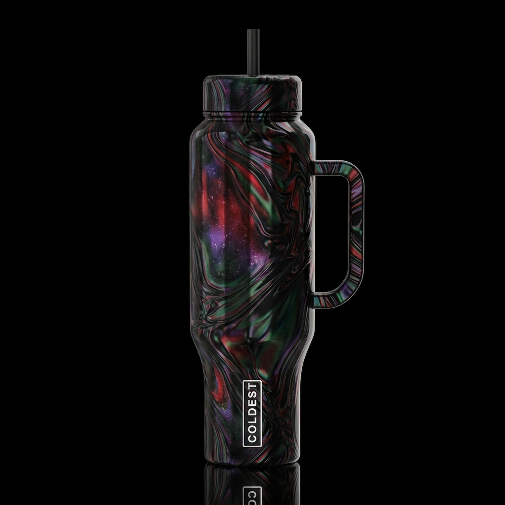 Dark water bottle design