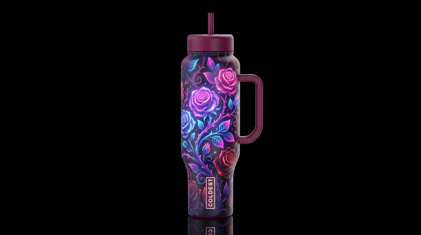 Roses water bottle design