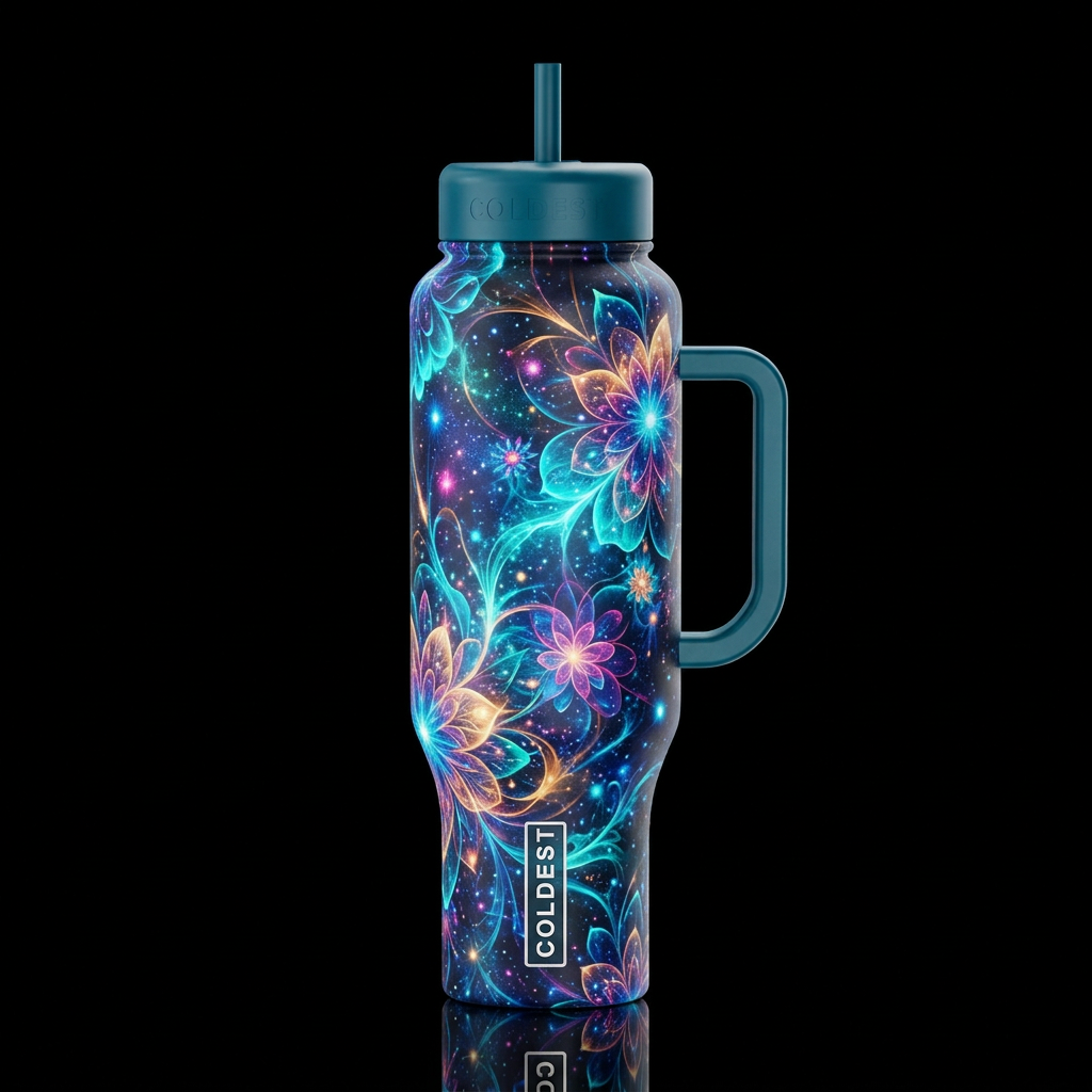 Magical Flowers water bottle design