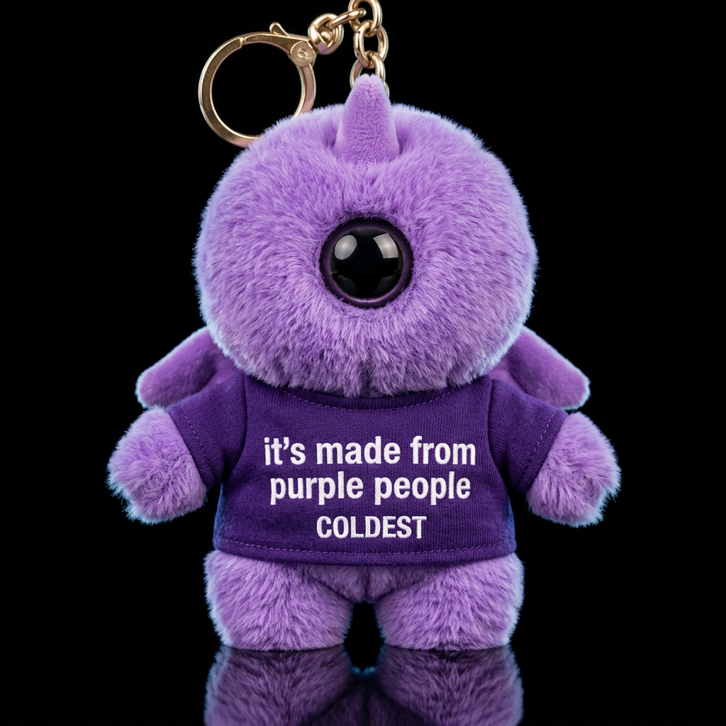 Flying Purple People Easter water bottle design
