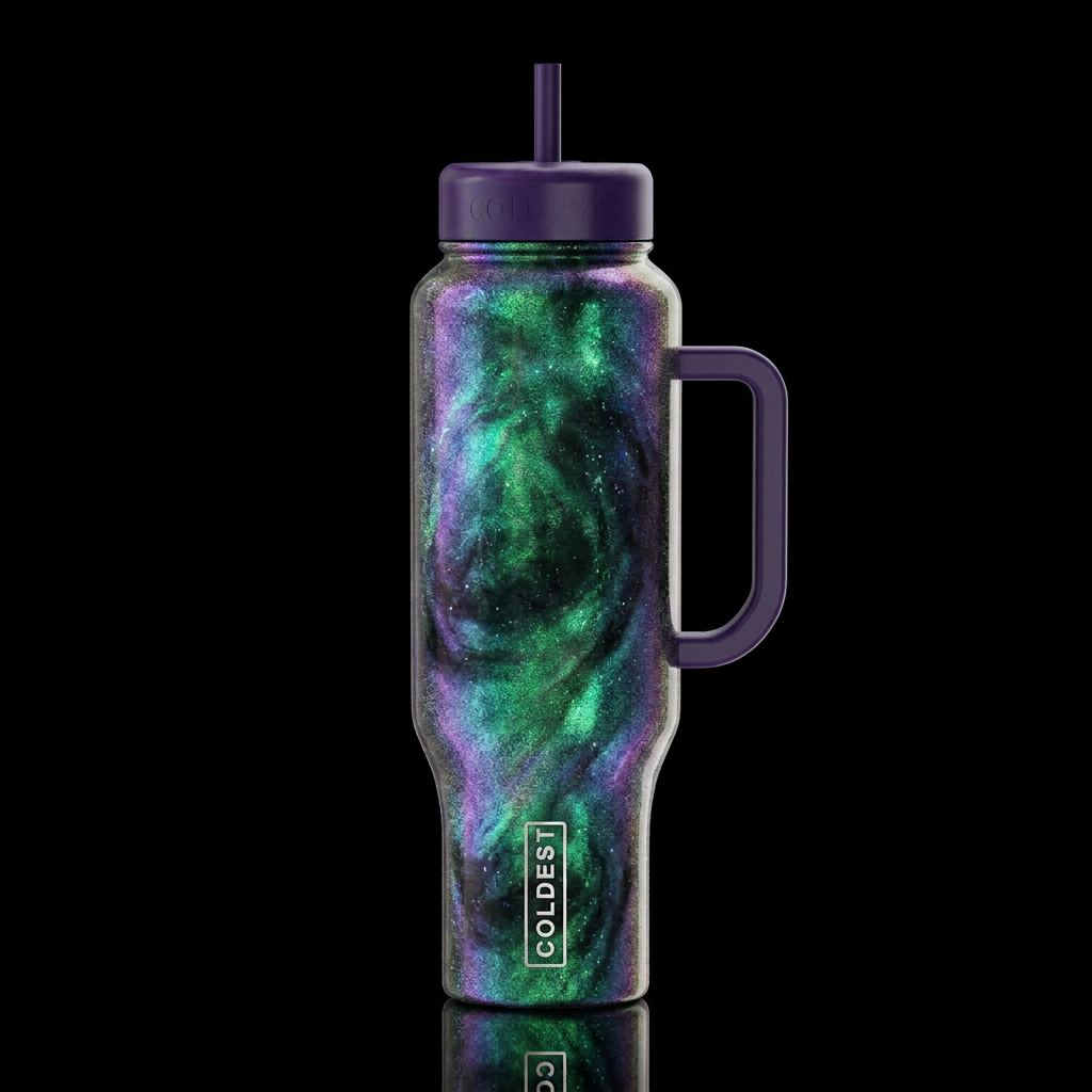 Emerald Skies water bottle design