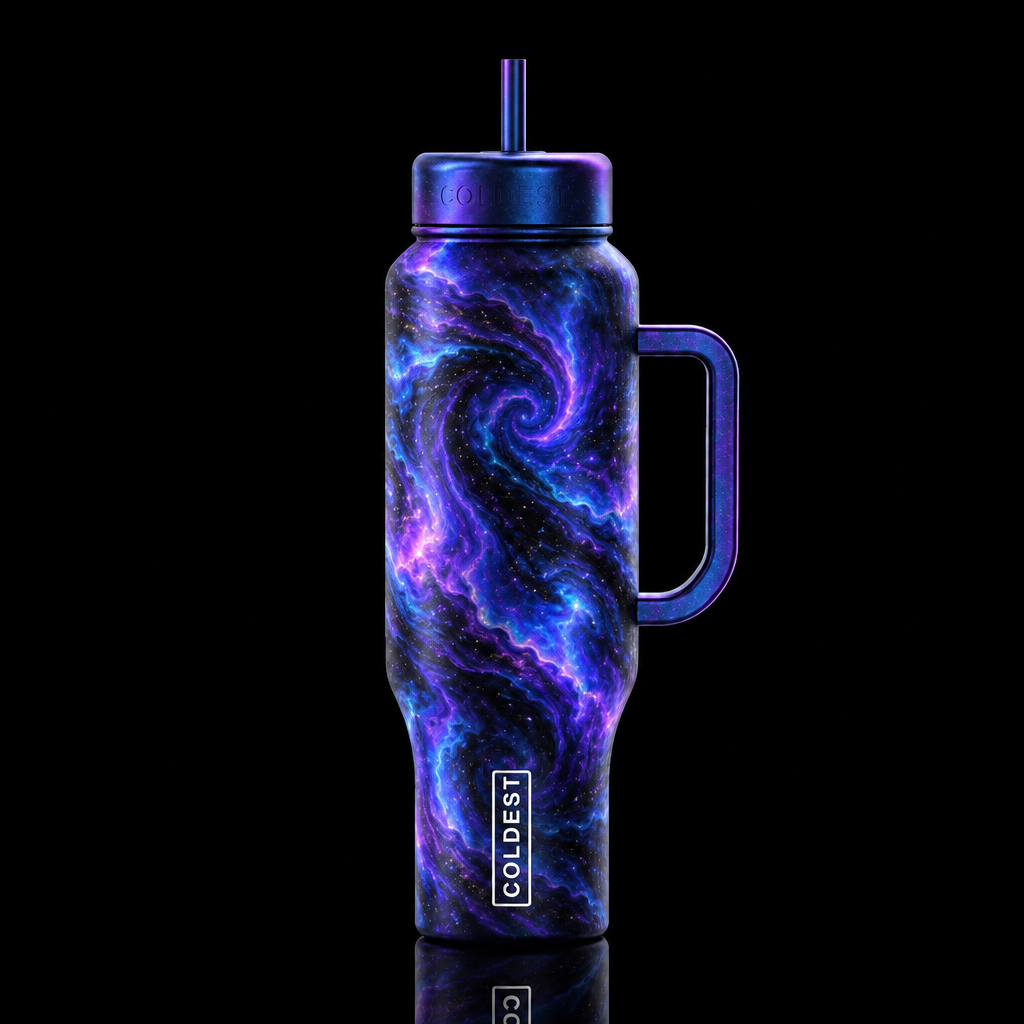 Violet Dark Matter water bottle design