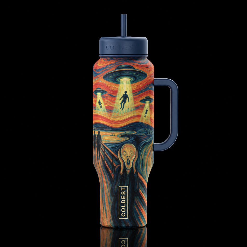 This Is Why He Screams water bottle design