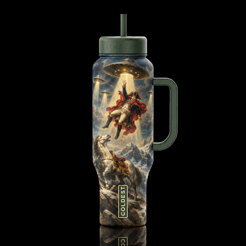 Napoleon Abducted water bottle design