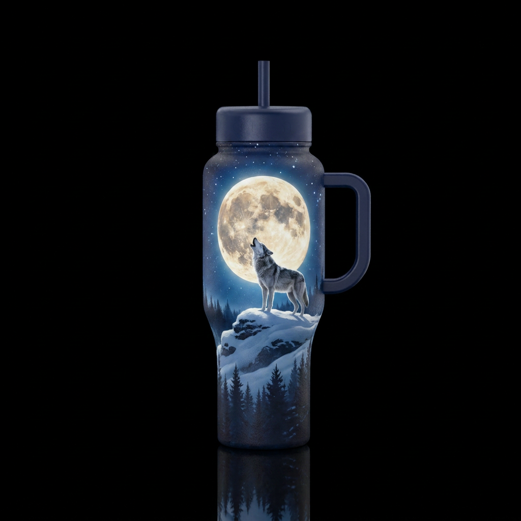 Moonlit Howl water bottle design