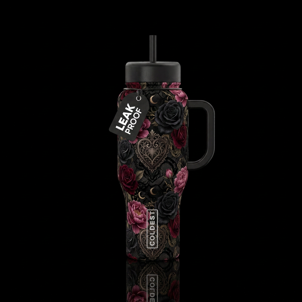 Midnight Romance water bottle design