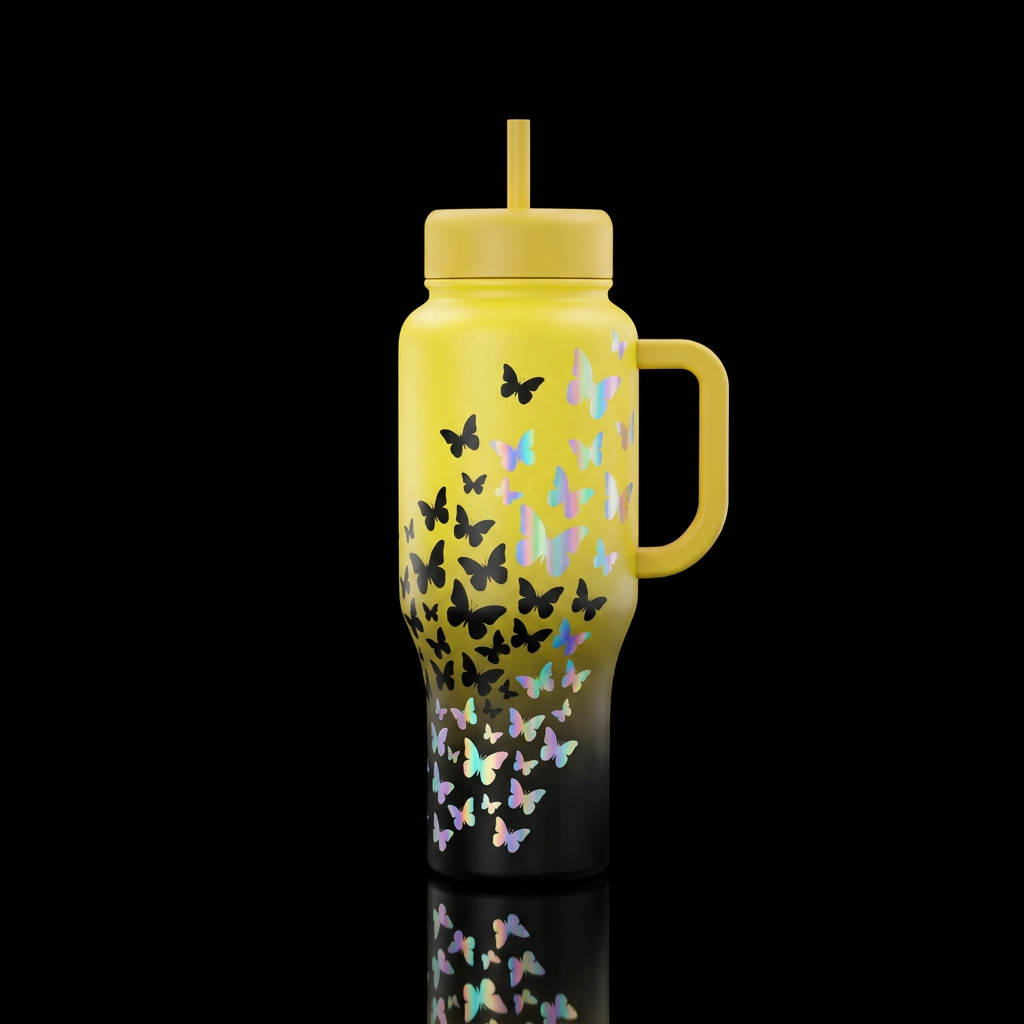 Butterfly Eclipse water bottle design