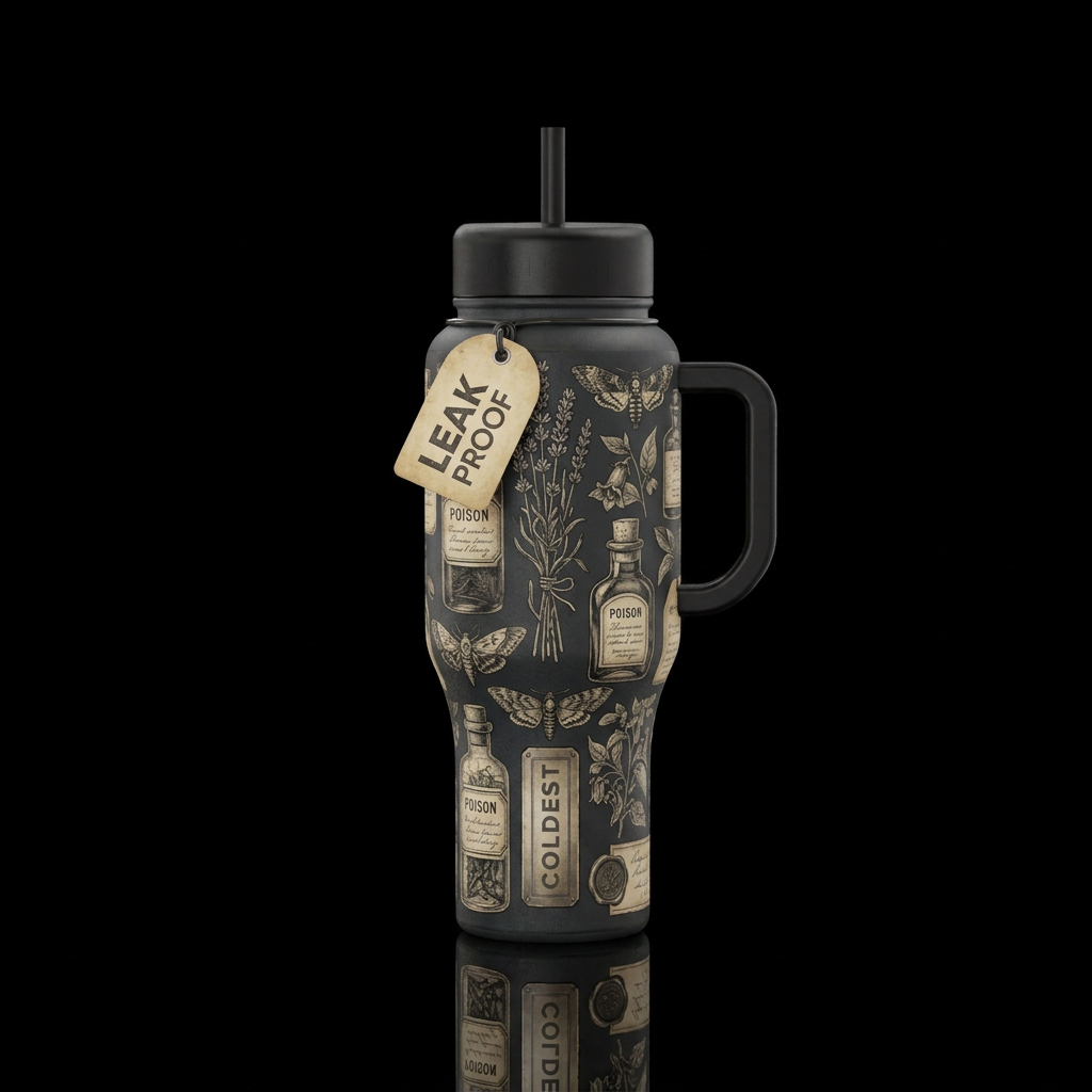 Antique Apothecary water bottle design