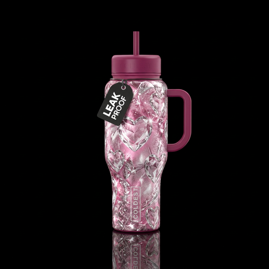 Heart of Glass water bottle design