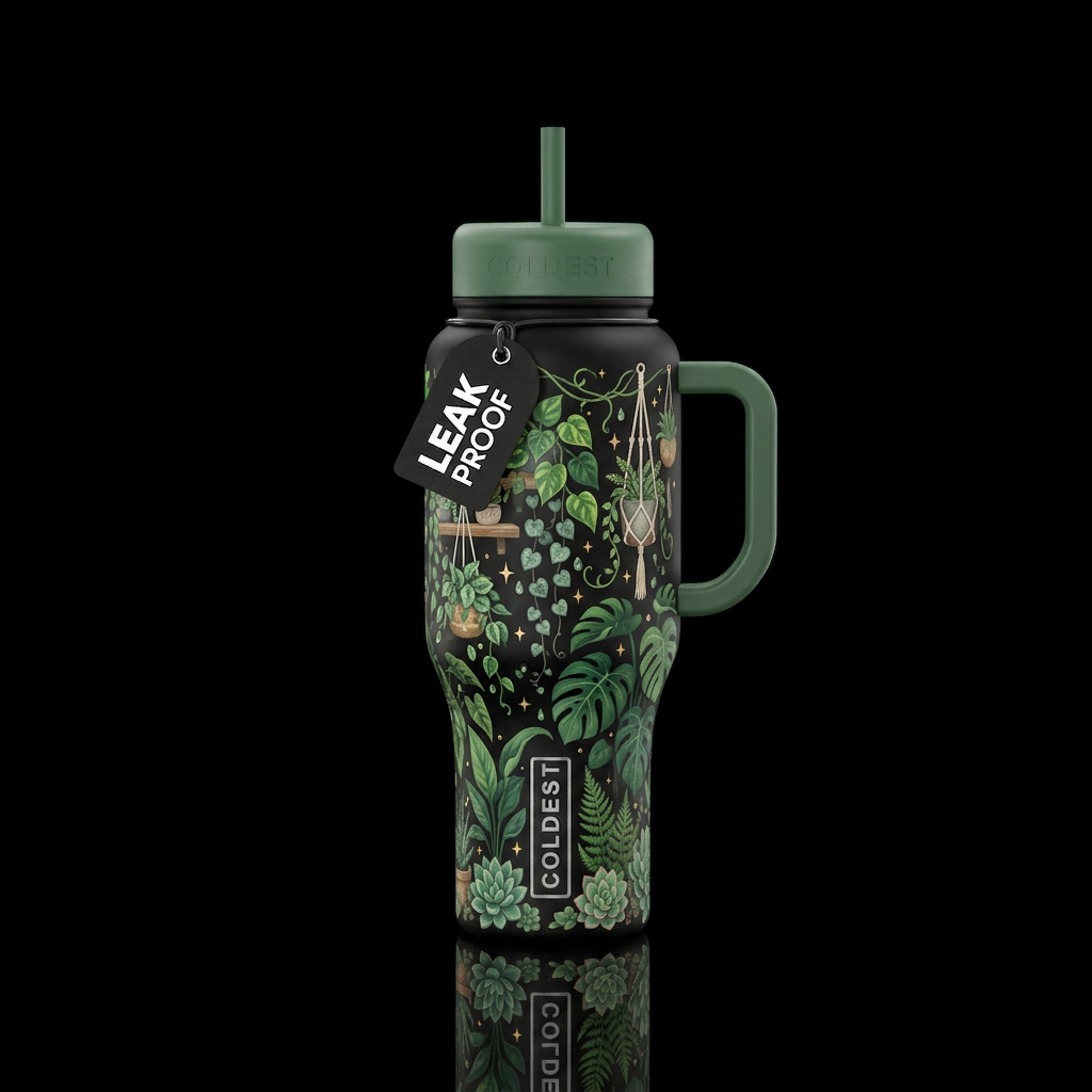 Rooted in Green water bottle design