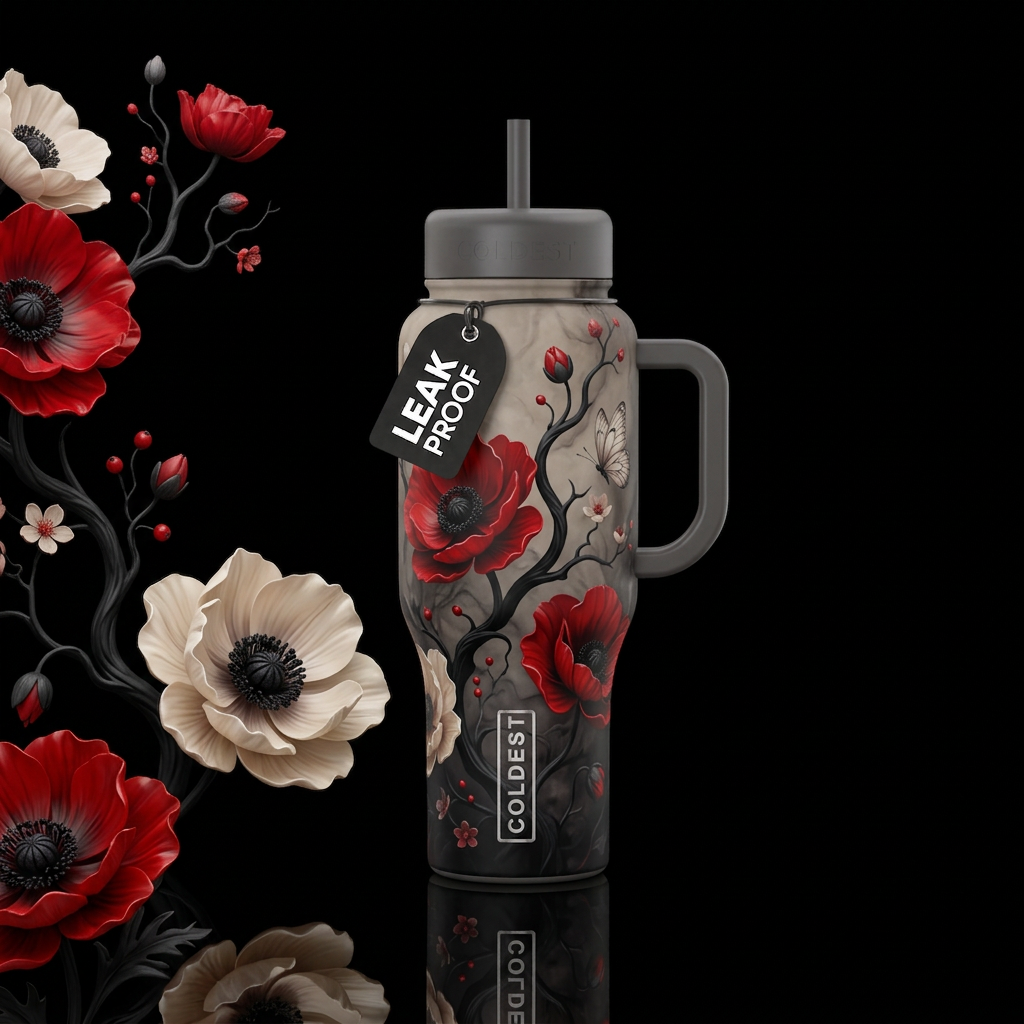 Scarlet Thorn water bottle design