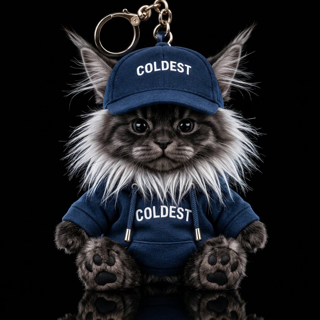 Smokey the Maine Coon water bottle design