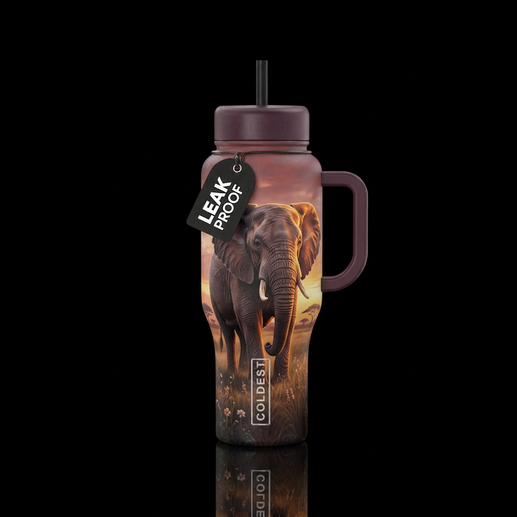 Enchanted Elephant water bottle design