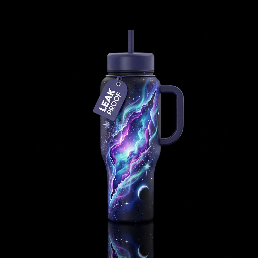 Cosmic Rift water bottle design