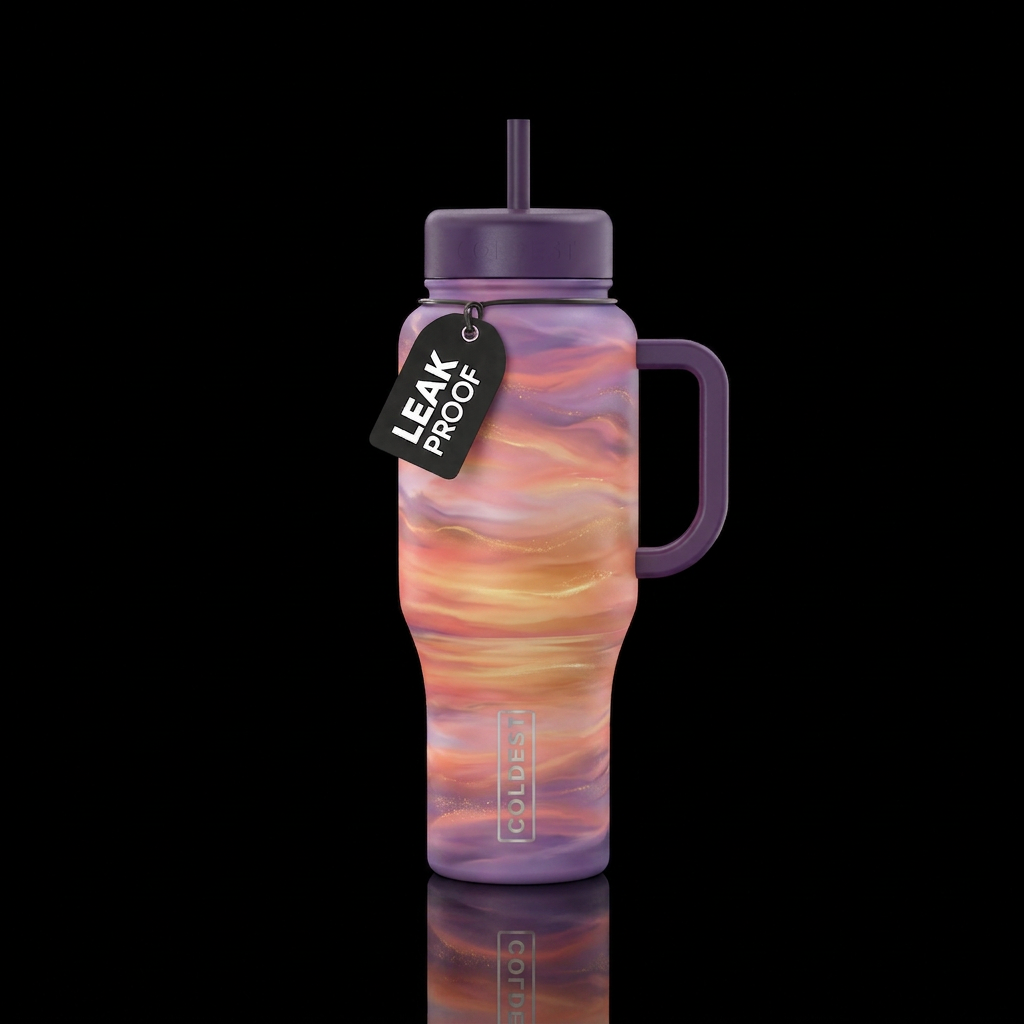 Painted Horizons water bottle design