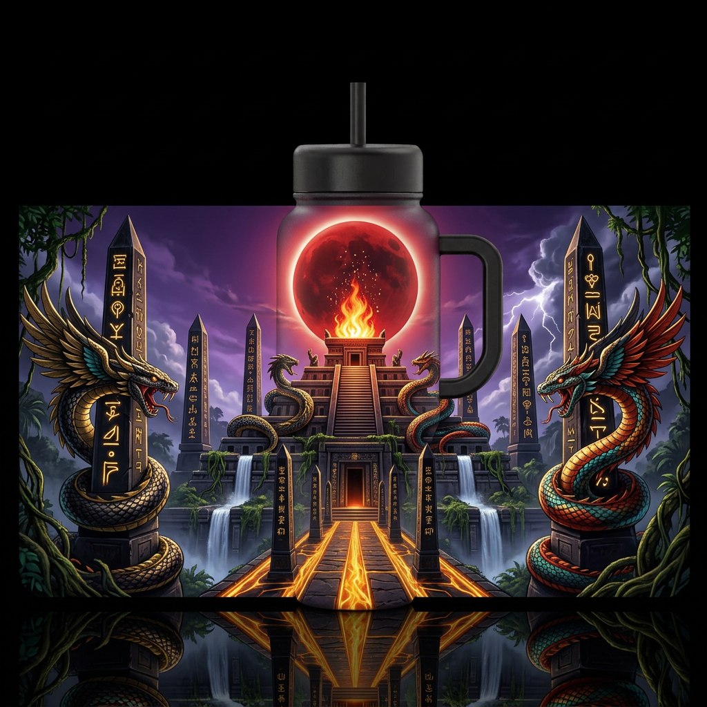 Blood Moon Empire water bottle design