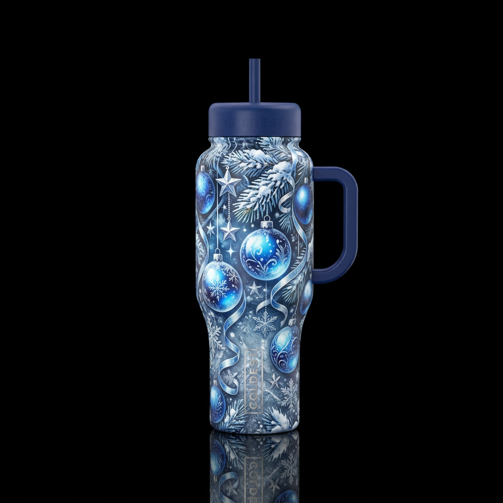 Blue Noel water bottle design