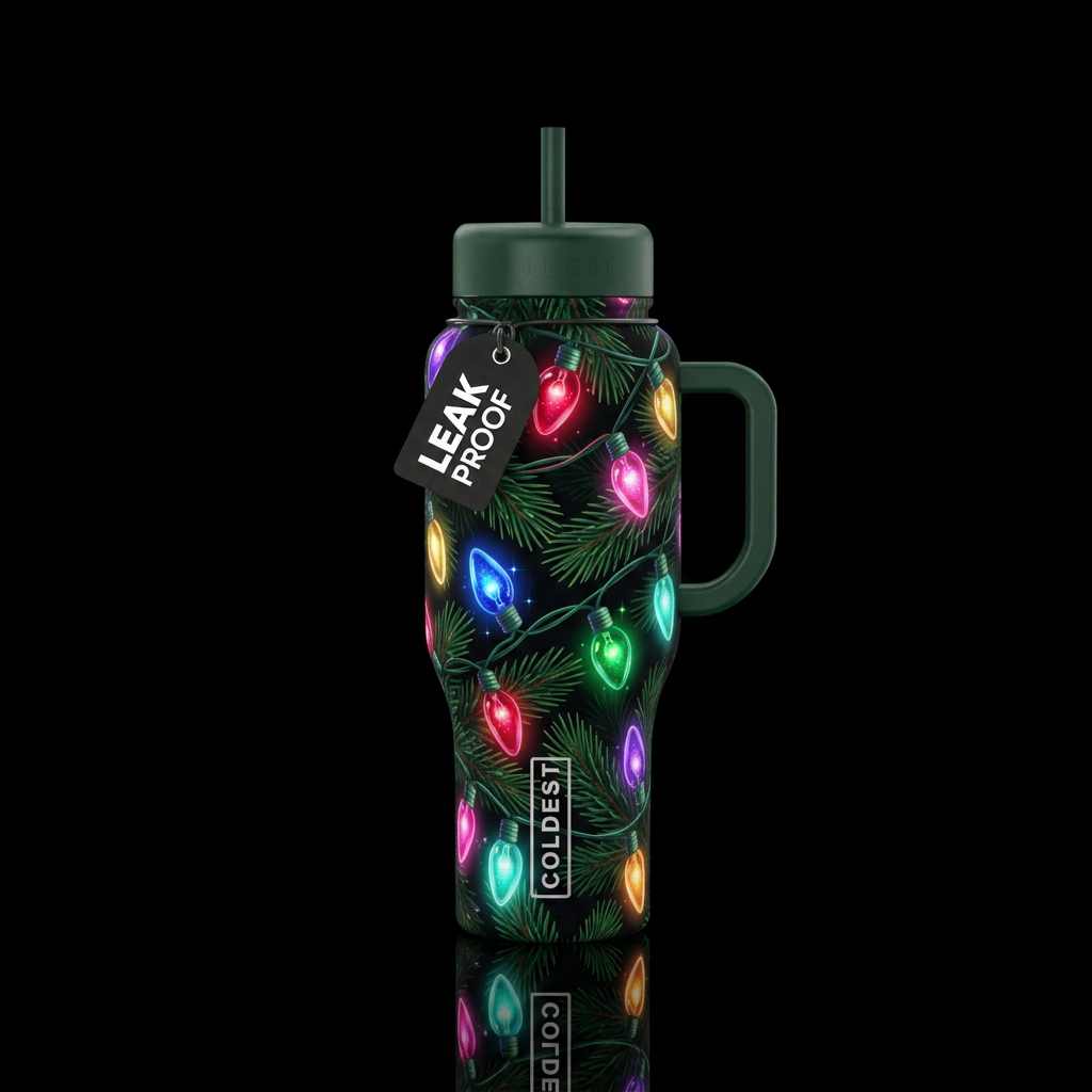 Merry Glow(ie) water bottle design
