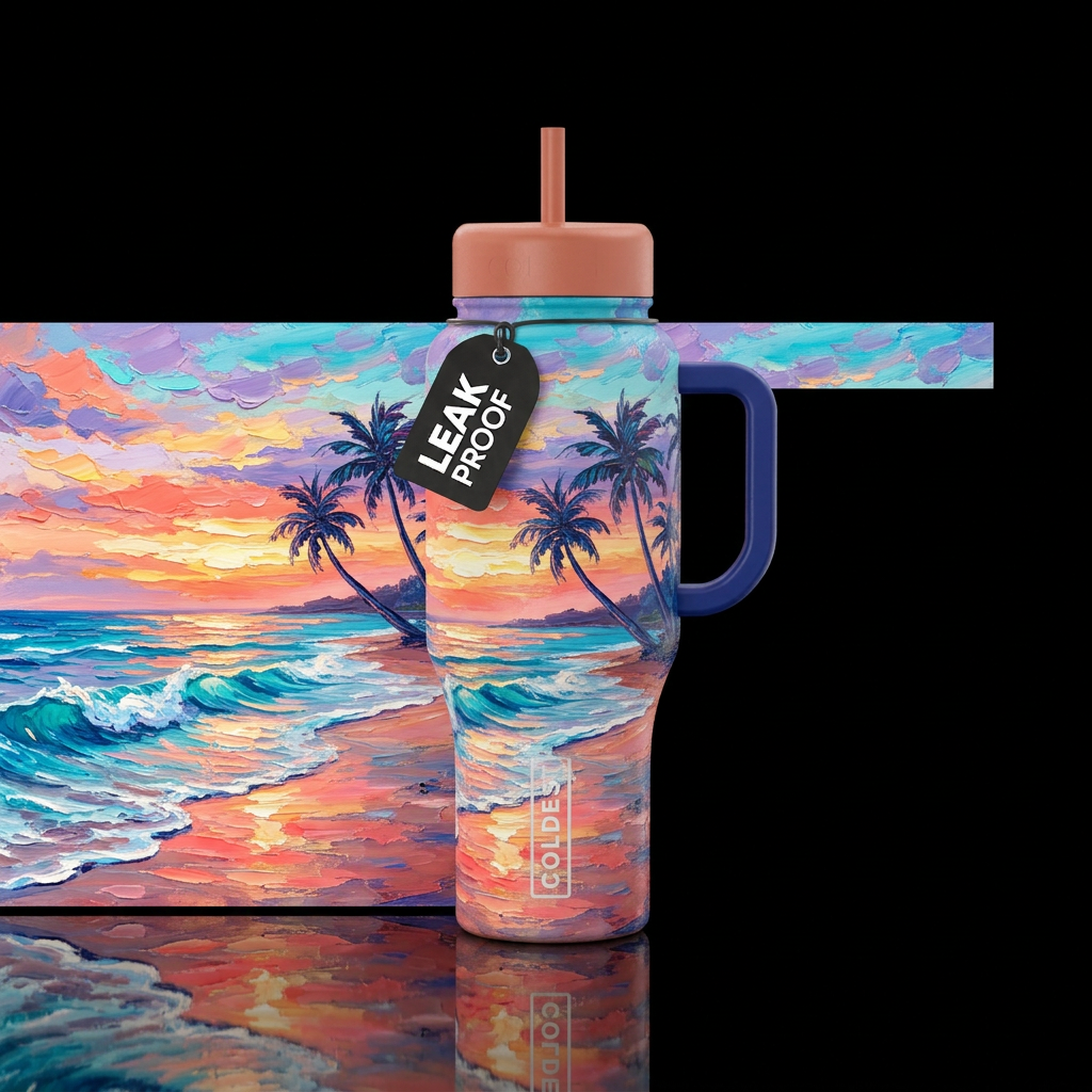 Tropical Daydream water bottle design