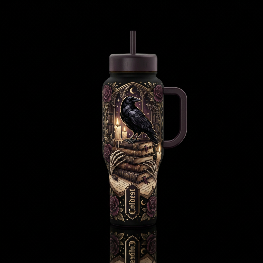 Midnight Chapter water bottle design