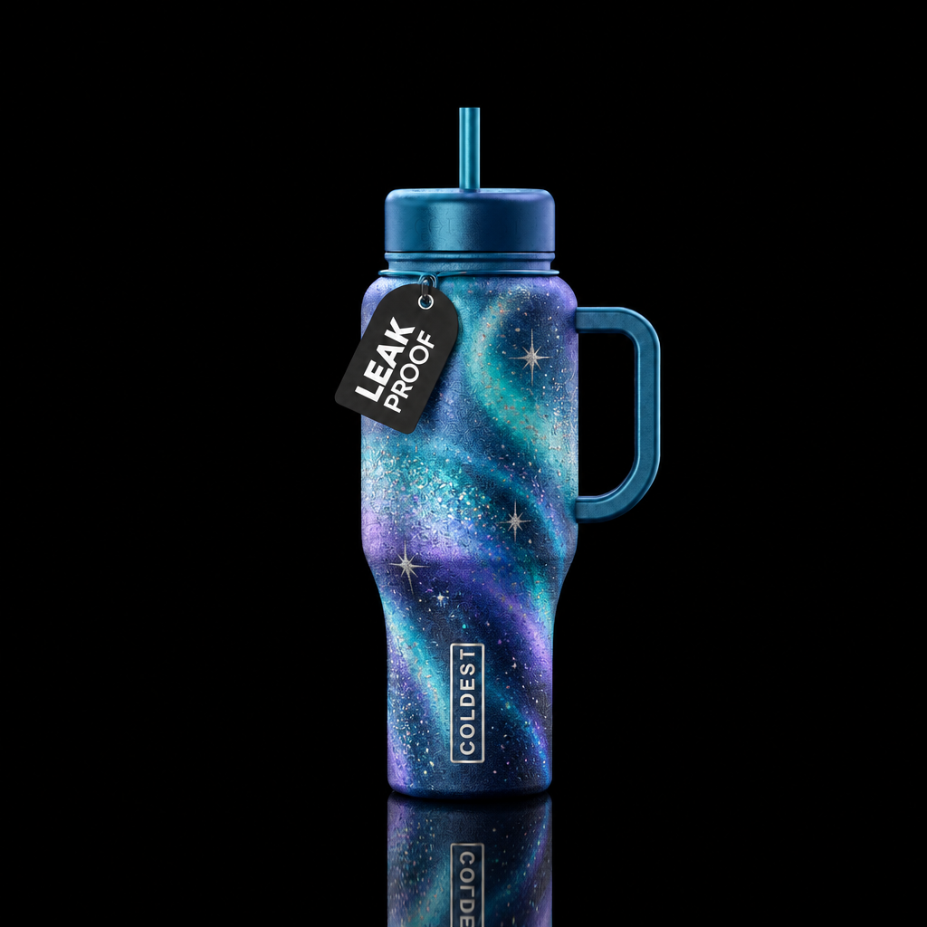 Frosted Aurora water bottle design