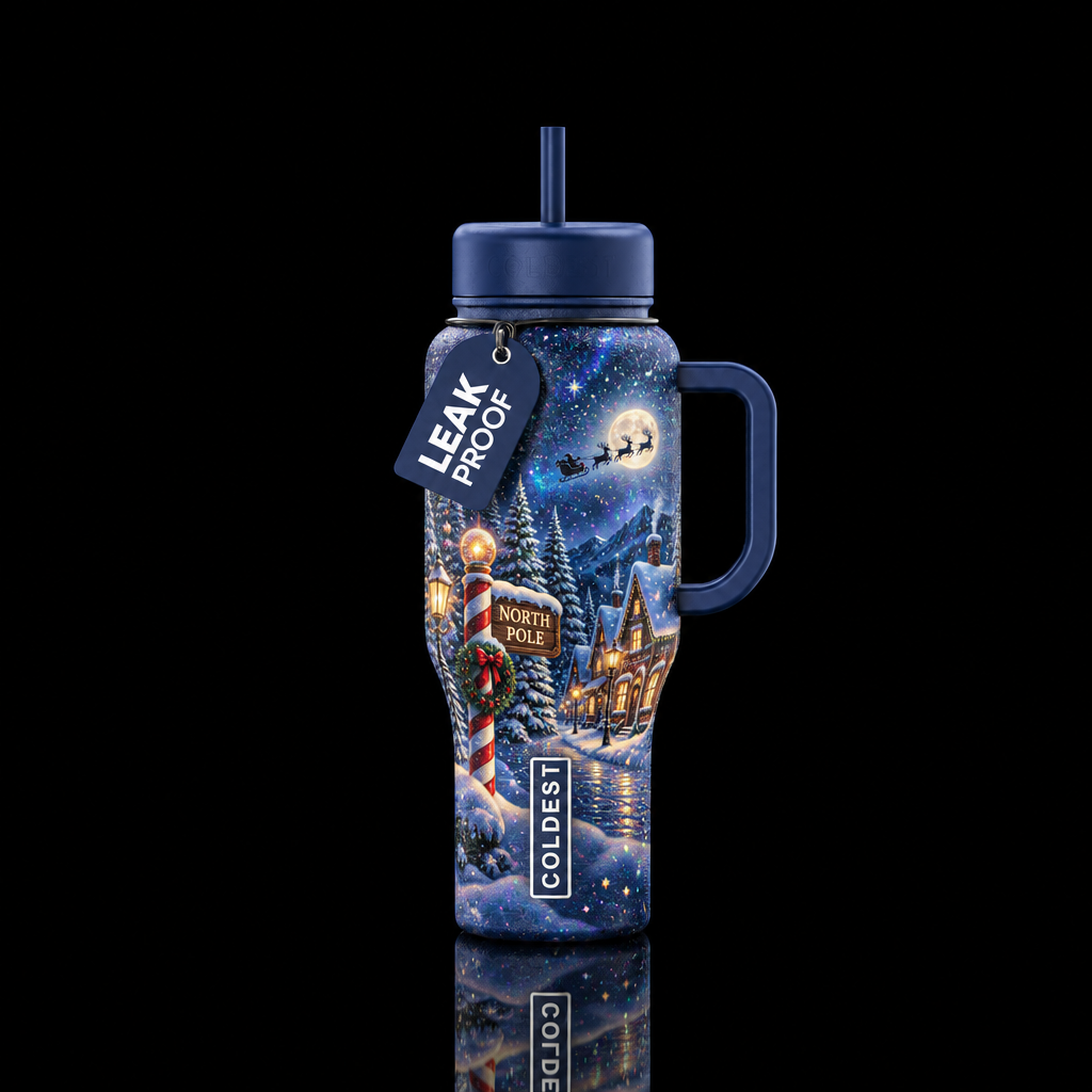 Arctic Aurora water bottle design